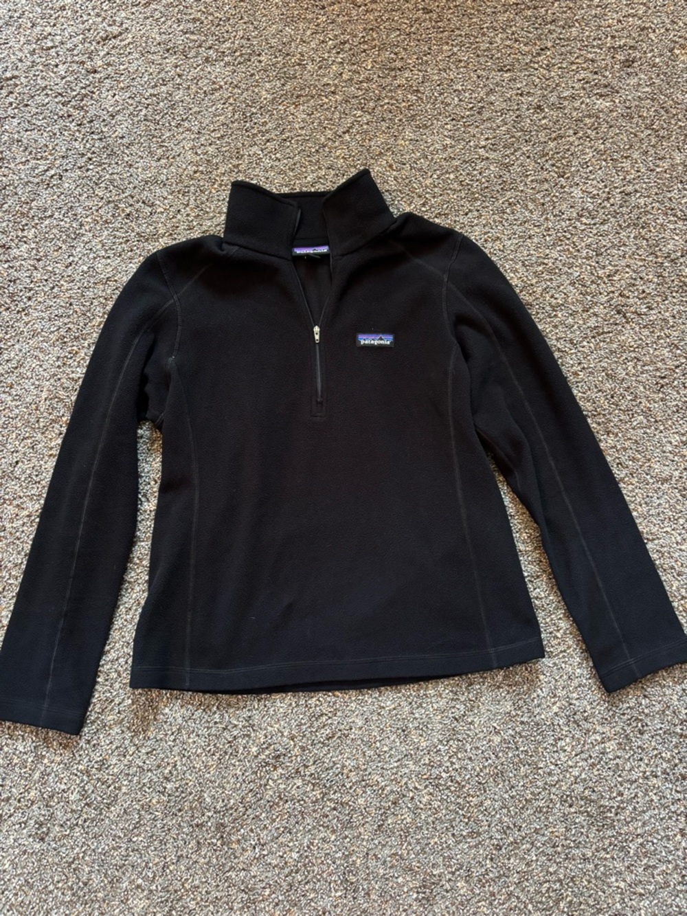 Patagonia Black Quarter-Zip Fleece Pullover